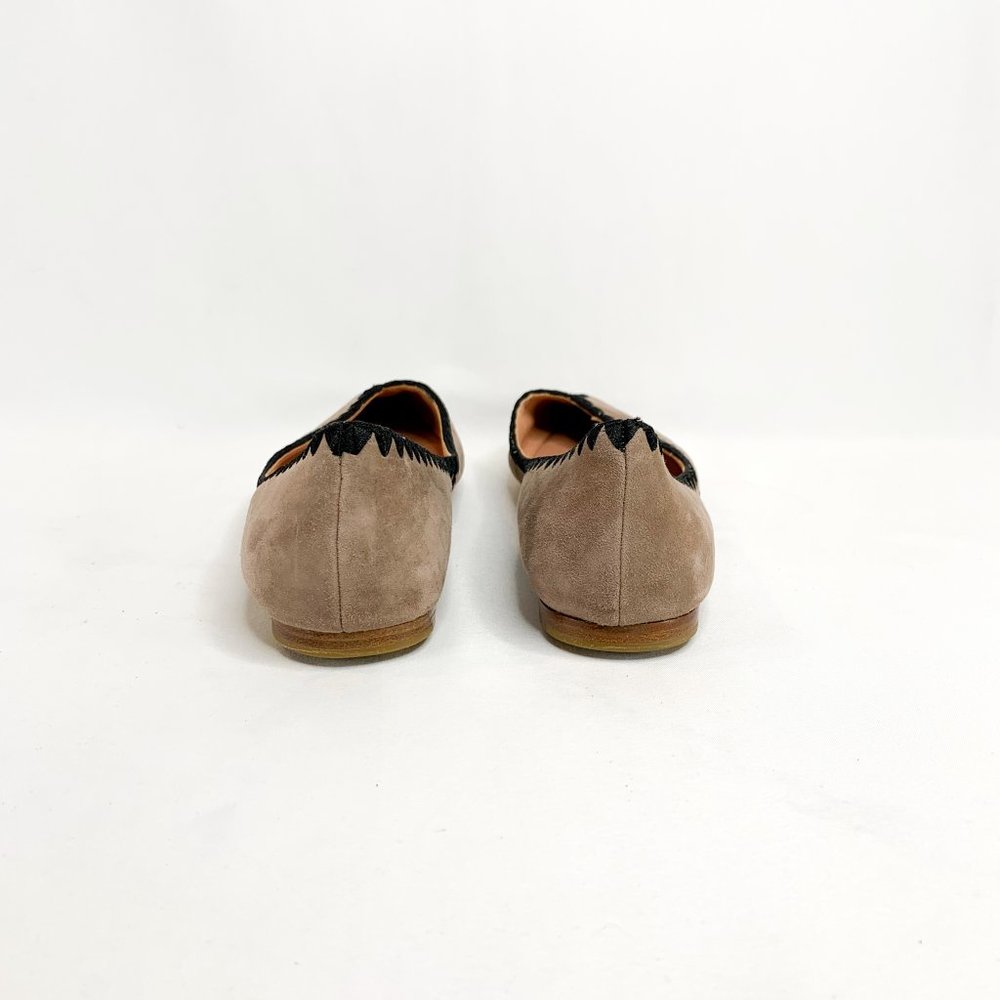 SIGERSON MORRISON Suede Stitched Pointed Flats - Picture 5 of 8